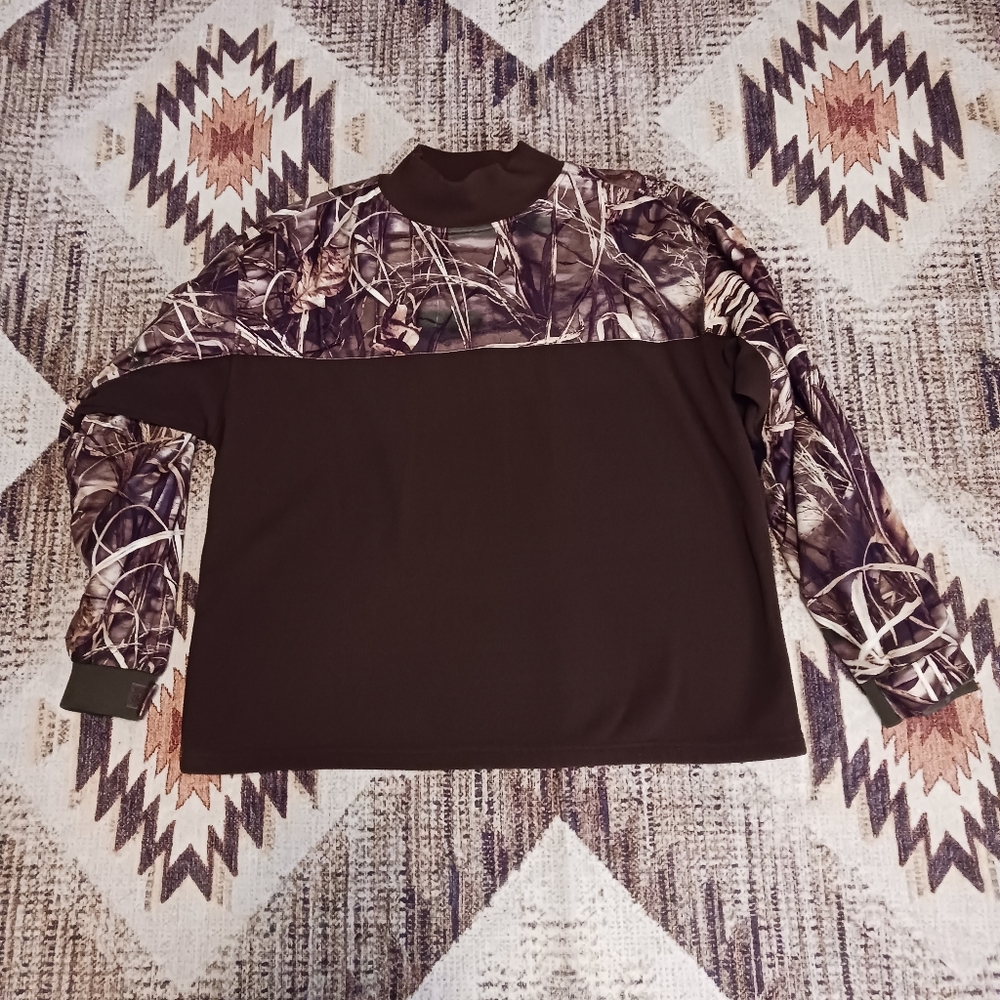 Drake Black and Brown Camo-Pattern Men’s Shirt